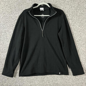 Stio Men's Size Medium Black Turpin Fleece 1/2 Zip Long Sleeve Sweater